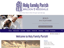 Tablet Screenshot of holyfamilybrillion.org